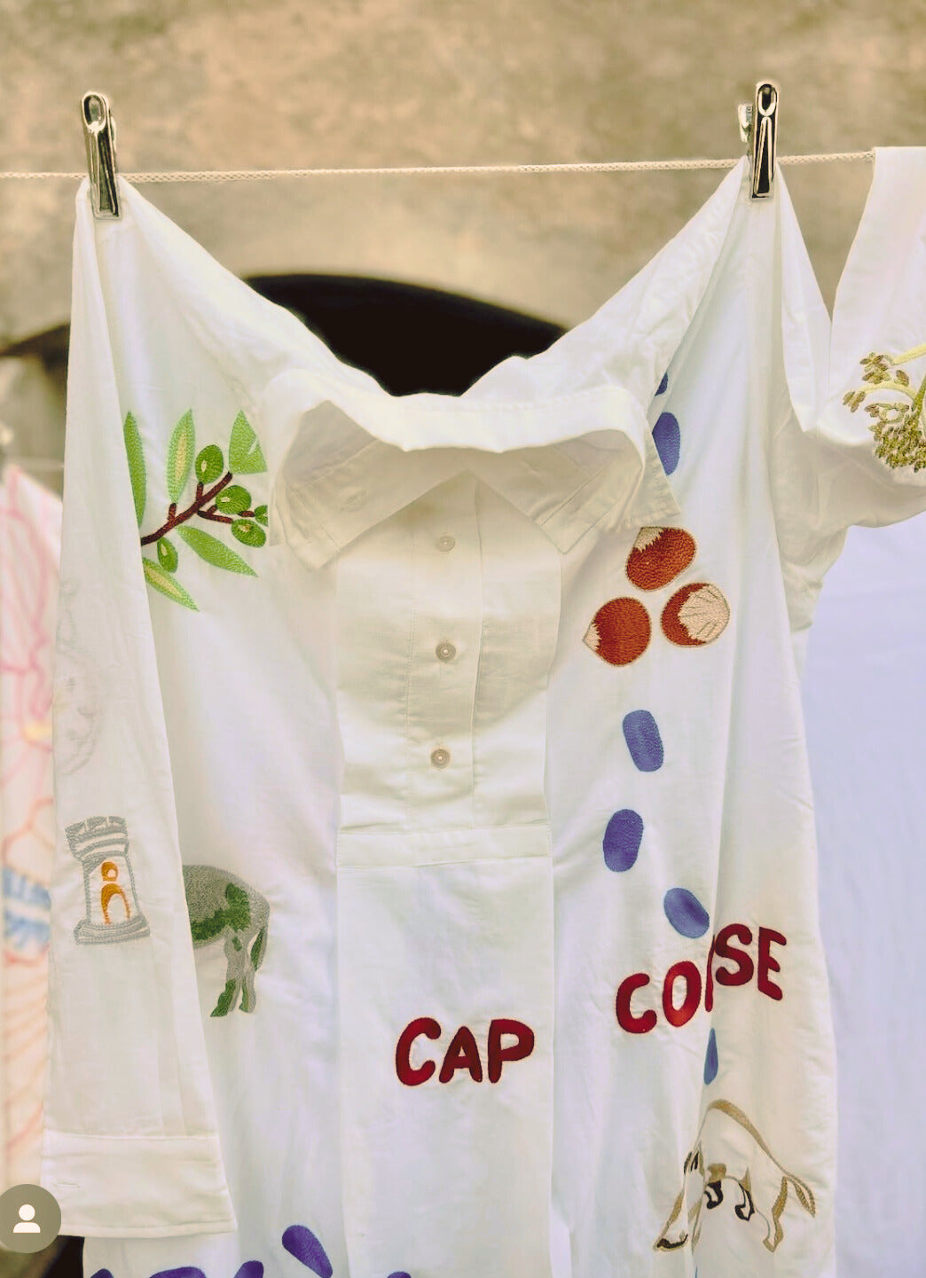 Couvent de Pozzo x Kilometre Paris .Robe chemise Corsica